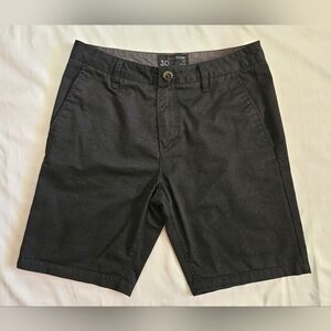 Tilly's Blue Crown Mens Black Slim Chino Short With 9" Inseam Size 30